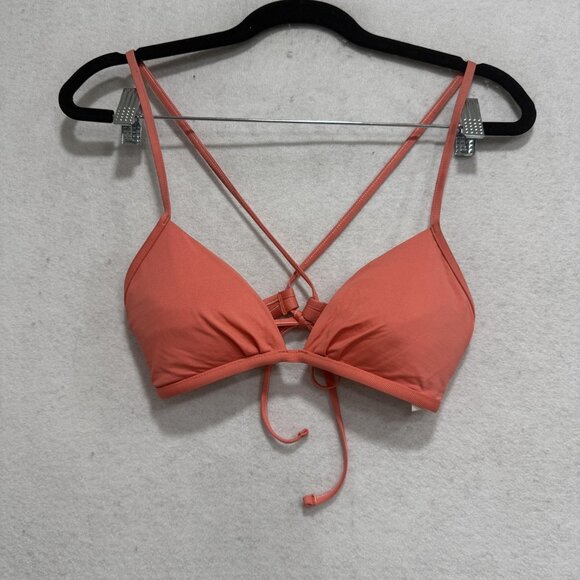 Patagonia Bikini Top Womens Small Coral Triangle Swimwear Crossback Strappy - Picture 1 of 9